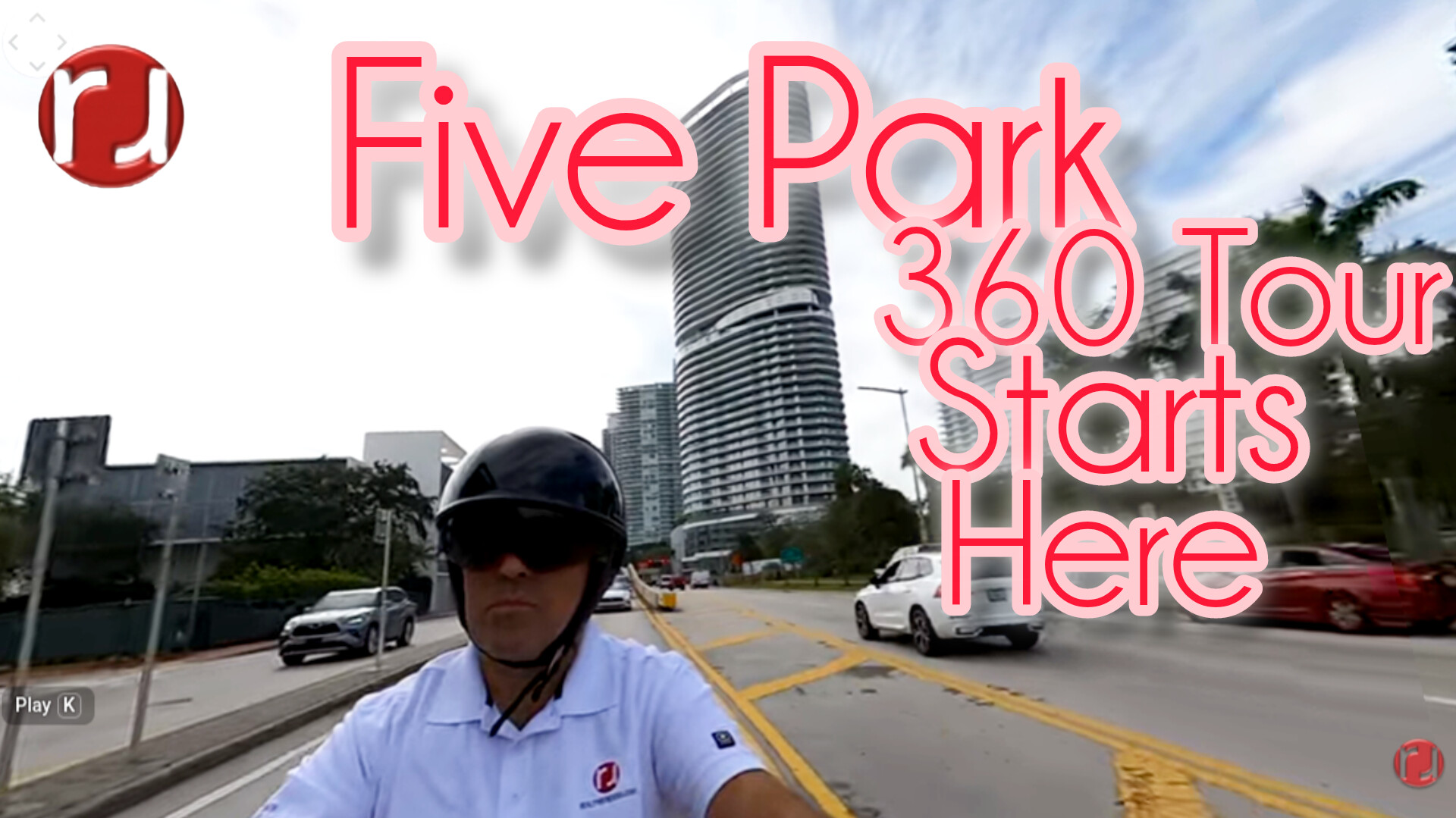BMW K1600B Ride Across MacArthur Causeway to Five Park Miami Beach | 360° (Part 1/4)