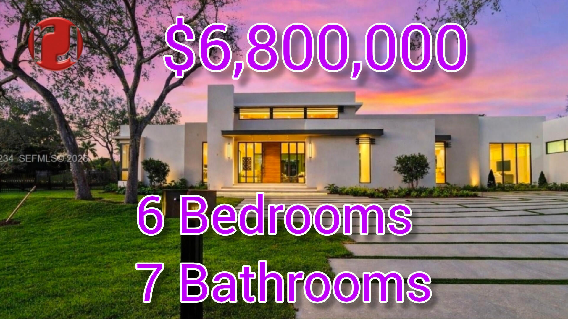 Casa de Lujo Nueva 2026 en Palmetto Bay | $6.8M Mansion Moderna con Piscina Gigante